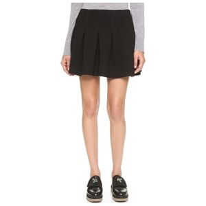 T by Alexander Wang Scuba Neoprene Box Pleat mini Skirt in black